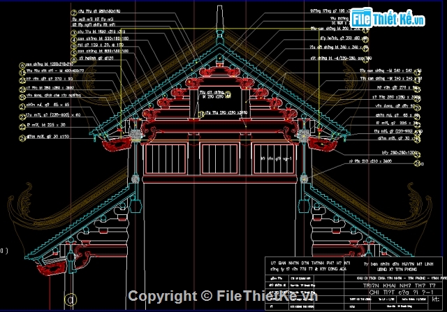 Bản vẽ chi tiết,Bản vẽ nhà thờ họ,chùa yên nhân,bản vẽ chùa đẹp